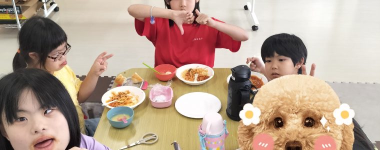 スパゲティ作り＆ビジョントレーニング